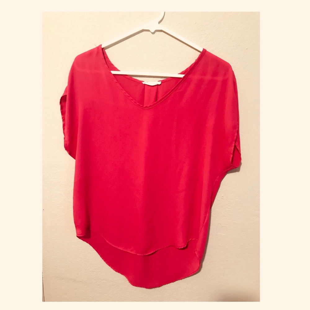 fuchsia pink top